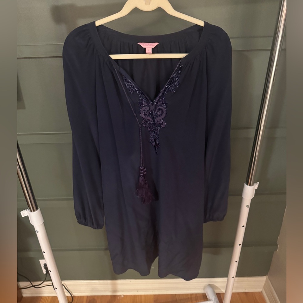 Lilly Pulitzer Blue Tie Front Tunic